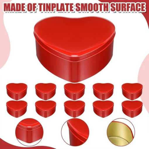 Aimall Tinplate Candy Boxes 10 Pack, 9 x 9 x 4.5 cm – image 5