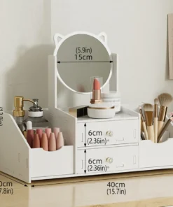 Aimall Vanity Jewellery Organiser with 360° Mirror - Image 3