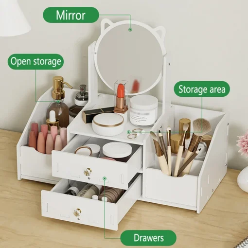 Aimall Vanity Jewellery Organiser with 360° Mirror – image 8