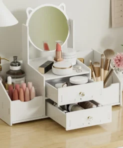 Aimall Vanity Jewellery Organiser with 360° Mirror - Image 12