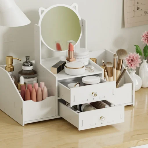 Aimall Vanity Jewellery Organiser with 360° Mirror – image 12