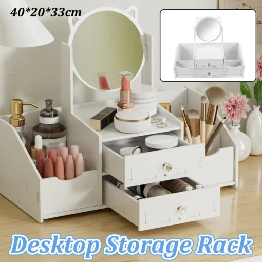 Aimall Vanity Jewellery Organiser with 360° Mirror – image 13