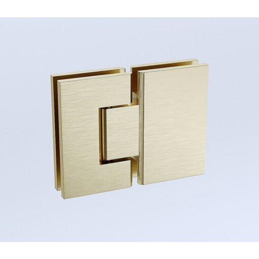 Della Francesca Frameless Corner Shower Screen Gold – image 11