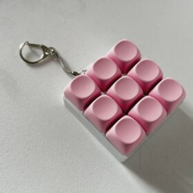 2-Pack Dark Pink Mechanical Keyboard Fingertip Toy Keychain – image 1