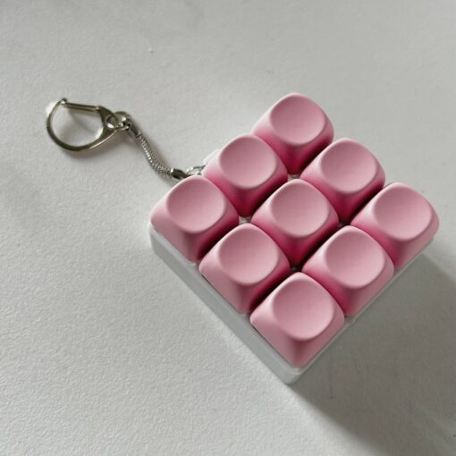 2-Pack Dark Pink Mechanical Keyboard Fingertip Toy Keychain – image 1