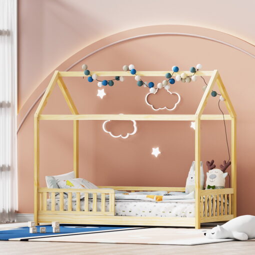 WBED-F-HOUSE-ROCK-S-WD-AB-57983-06-10.jpg Artiss Kids Bed Frame House Design for Cozy Bedrooms – image 1