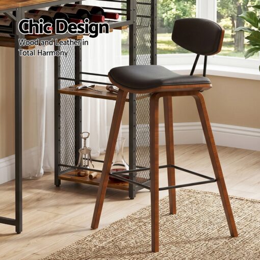 Artiss Bar Table Set with Wine Rack and 2 Stools – image 6