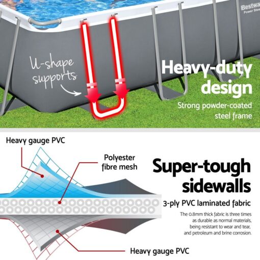 Bestway Steel Frame Pool 30,045L with Ladder – image 5