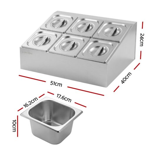 5-Star Chef Six Pan Station with Stainless Lids – image 2