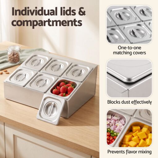 5-Star Chef Six Pan Station with Stainless Lids – image 5