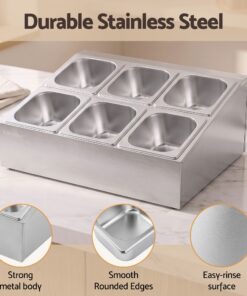 5-Star Chef Six Pan Station with Stainless Lids - Image 6