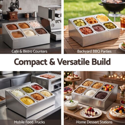 5-Star Chef Six Pan Station with Stainless Lids – image 8