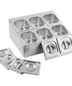 5-Star Chef Six Pan Station with Stainless Lids - Image 9