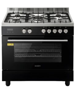 Devanti 90cm Dual Fuel Cooker 5 Burner 121L Oven - Image 10