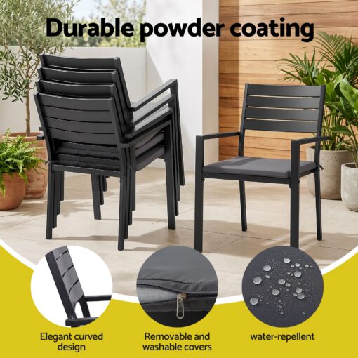 Gardeon Outdoor Dining Set with Extendable Table – image 5