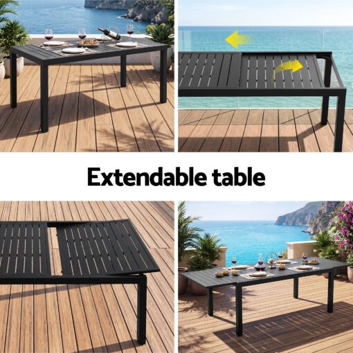 Gardeon Outdoor Dining Set with Extendable Table – image 6