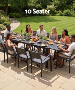 Gardeon Outdoor Dining Set with Extendable Table - Image 8