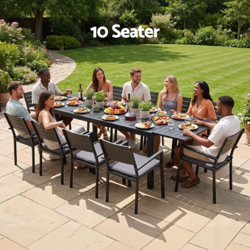 Gardeon Outdoor Dining Set with Extendable Table – image 8