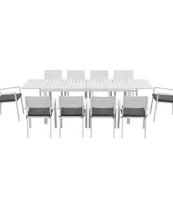 Gardeon 11 Piece Outdoor Dining Set Extendable Table - Image 3