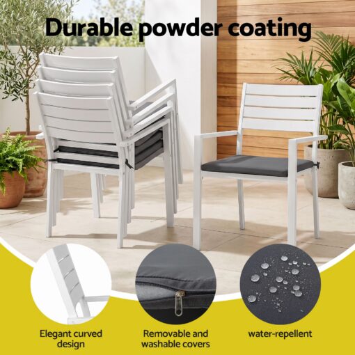 Gardeon 11 Piece Outdoor Dining Set Extendable Table – image 5