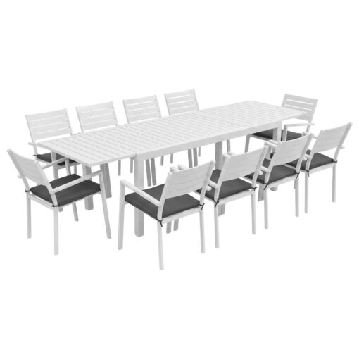 Gardeon 11 Piece Outdoor Dining Set Extendable Table – image 9