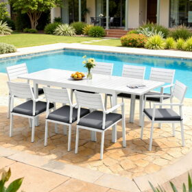 Gardeon Outdoor Dining Set with Extendable Table – image 1