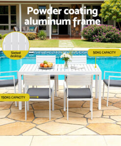 Gardeon Outdoor Dining Set with Extendable Table - Image 4