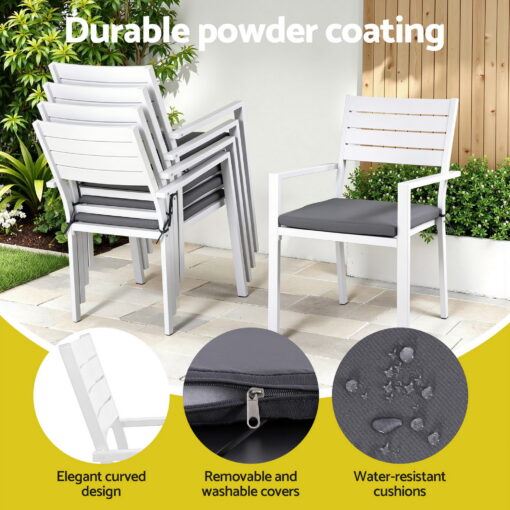 Gardeon Outdoor Dining Set with Extendable Table – image 5