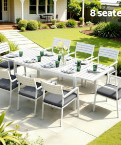 Gardeon Outdoor Dining Set with Extendable Table - Image 7