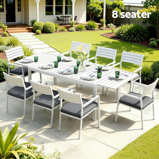 Gardeon Outdoor Dining Set with Extendable Table – image 7