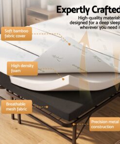 Giselle Queen Folding Bed with 4-Fold Mattress - Image 4