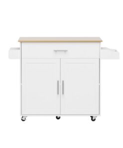 Artiss Kitchen Island Trolley with Foldable Leaf - Image 4