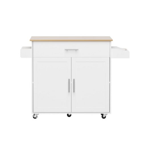 Artiss Kitchen Island Trolley with Foldable Leaf – image 4