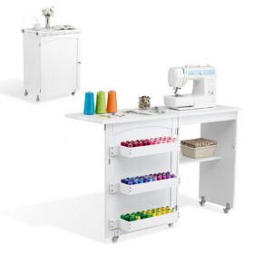 Artiss Folding Sewing Table with Storage – image 1