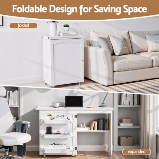 Artiss Folding Sewing Table with Storage – image 5