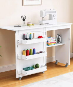 Artiss Folding Sewing Table with Storage - Image 8