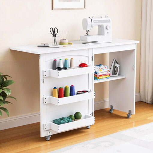 Artiss Folding Sewing Table with Storage – image 8