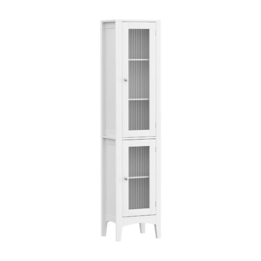 Artiss 2-Piece Slim Bathroom Cabinets 160cm White – image 1