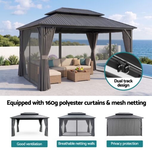 Instahut Gazebo with Galvanised Steel Roof – image 7