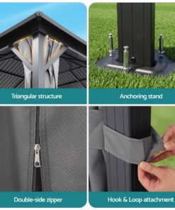 Instahut Gazebo with Galvanised Steel Roof - Image 9