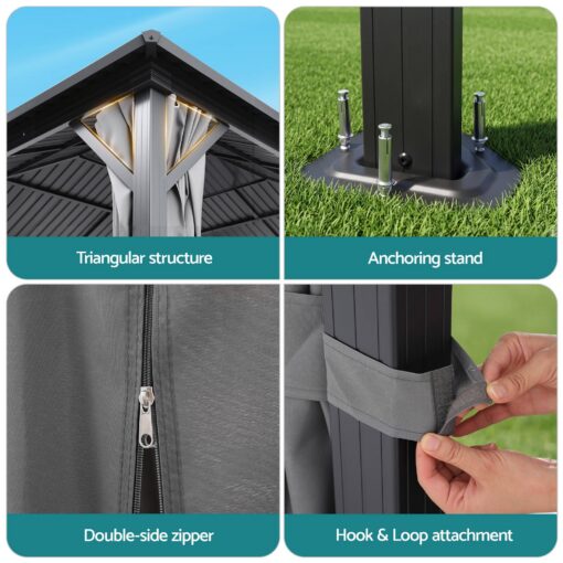 Instahut Gazebo with Galvanised Steel Roof – image 9