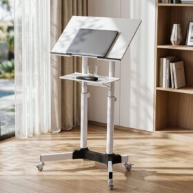 Artiss Mobile Lectern Stand, Adjustable Height – image 1