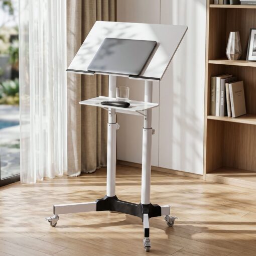Artiss Mobile Lectern Stand, Adjustable Height – image 1