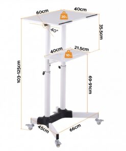 Artiss Mobile Lectern Stand, Adjustable Height - Image 4