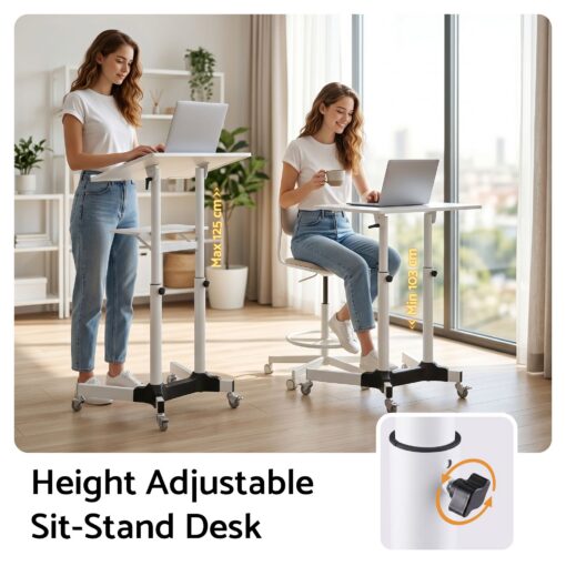 Artiss Mobile Lectern Stand, Adjustable Height – image 6