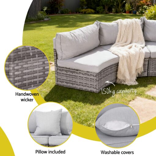 Gardeon 8-Seater 14-Piece Rattan Sofa Set – image 5