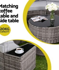 Gardeon 8-Seater 14-Piece Rattan Sofa Set - Image 7