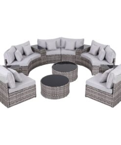 Gardeon 8-Seater 14-Piece Rattan Sofa Set - Image 8