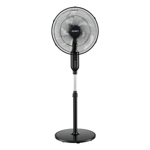 DEVANTI 16 Inch Pedestal Fan with Remote and Timer – image 3