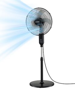 DEVANTI 16 Inch Pedestal Fan with Remote and Timer - Image 9